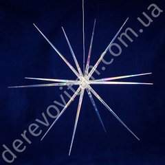 Новогодняя подвеска "Звезда", перламутровая, пластик, 48 см
