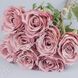 Букет искусственных роз, сиренево-розовый, 8 шт., 38 см