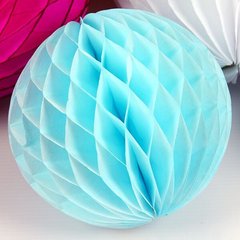 Бумажный шар-соты, светло-голубой, 25 см