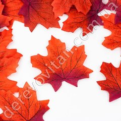 Листья осенние декоративные, красный клен 8 × 9 см,100 шт.