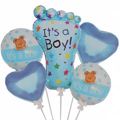 Набор воздушных шаров "It's a BOY", голубой, 5 шт.