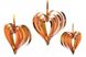 Підвіски для декору "Серце", рожево-золоті, 4 шт, 10-15-20-25 см