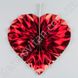 Набір підвісних віял "Серце", червоний хром, 6 шт. 18 та 25 см