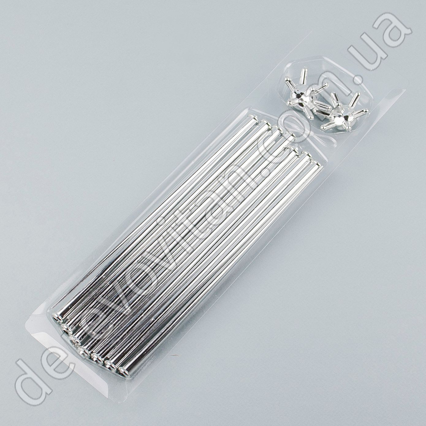 Підвісний декор "Зірка", срібло глянець, 48 см