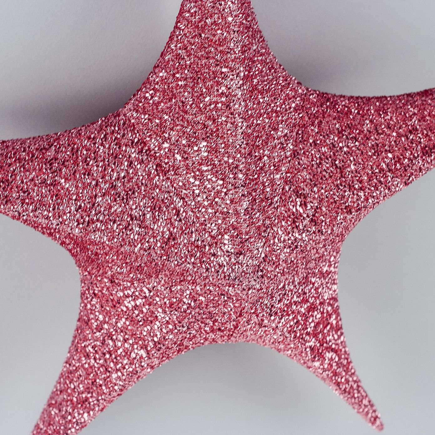 Звезда для декора из ткани, розовая, 65 см