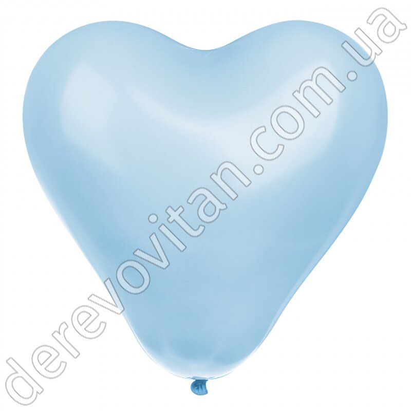 Повітряні кулі "Серце" латексні, світло-блакитні, 30 см 12", 98-100 шт.