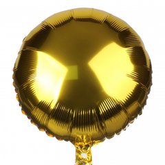 Воздушный фольгированный шар "таблетка", золото, 18″ (45 см)