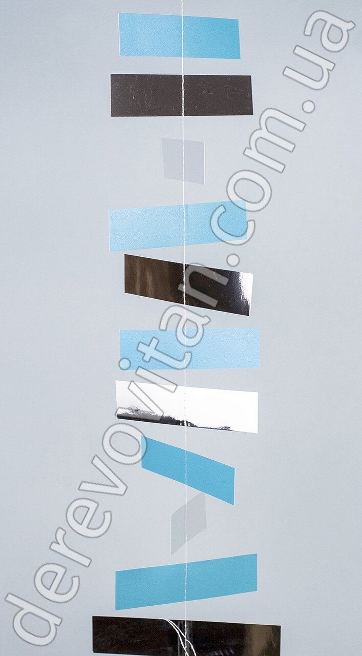Гирлянда из картона на нити "Голубая с серебром", вертикальная, ~2 м