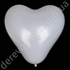 Воздушные шары "Сердце" латексные, белые, 30 см 12", 98-100 шт. 