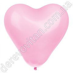 Повітряні кулі "Серце" латексні, рожеві, 30 см 12", 98-100 шт.