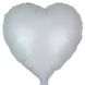 Фольгована куля "Серце біле", 45 см (18 дюймів)