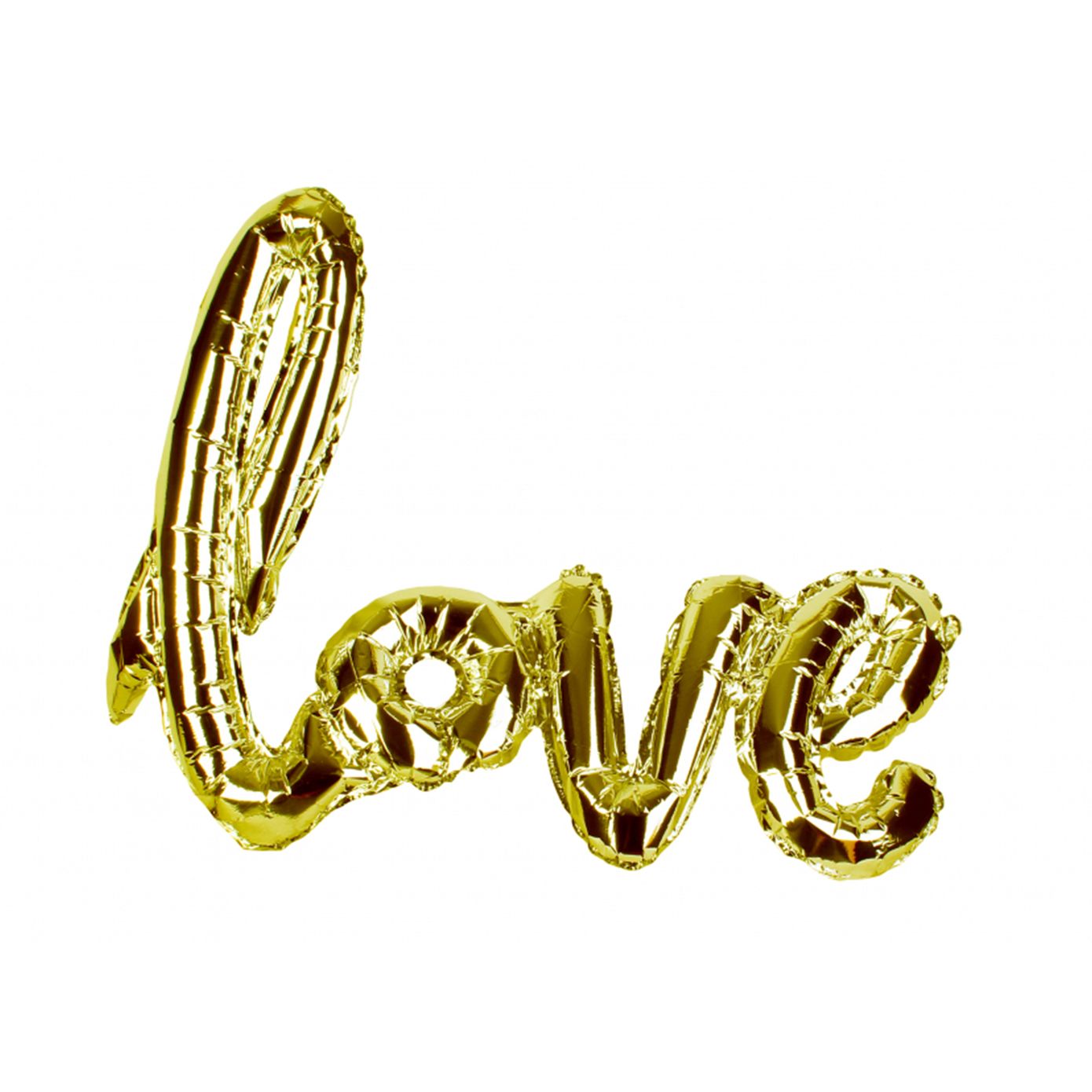 Воздушный шар слово "LOVE" прописью, золото, 90 cм
