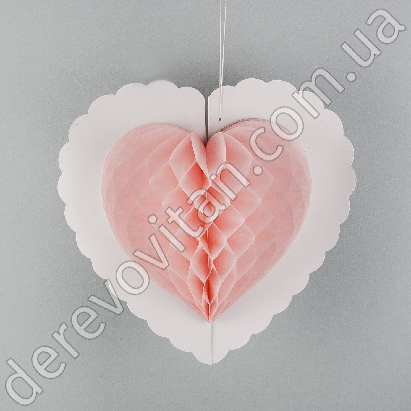 Бумажный декор "Сердце" двухсторонний, 29×30 см