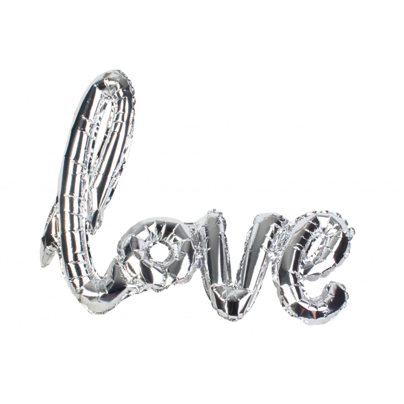 Воздушный шар слово "LOVE" прописью, серебро, 90 cм