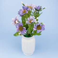 Штучний букетик маргариток, бузковий, 10 квіток, 30 см