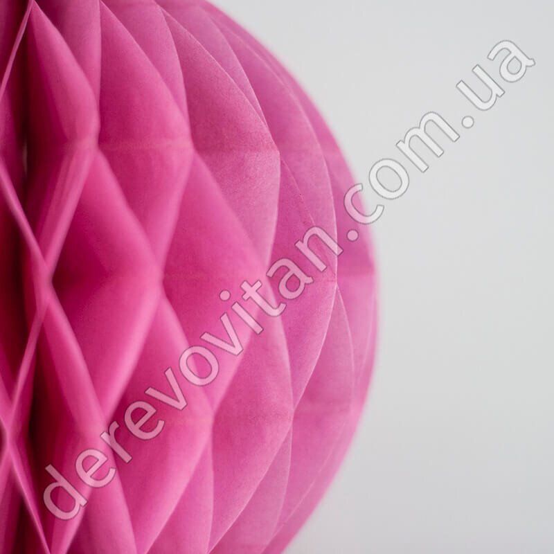 Бумажный шар-соты, розовый, 15 см