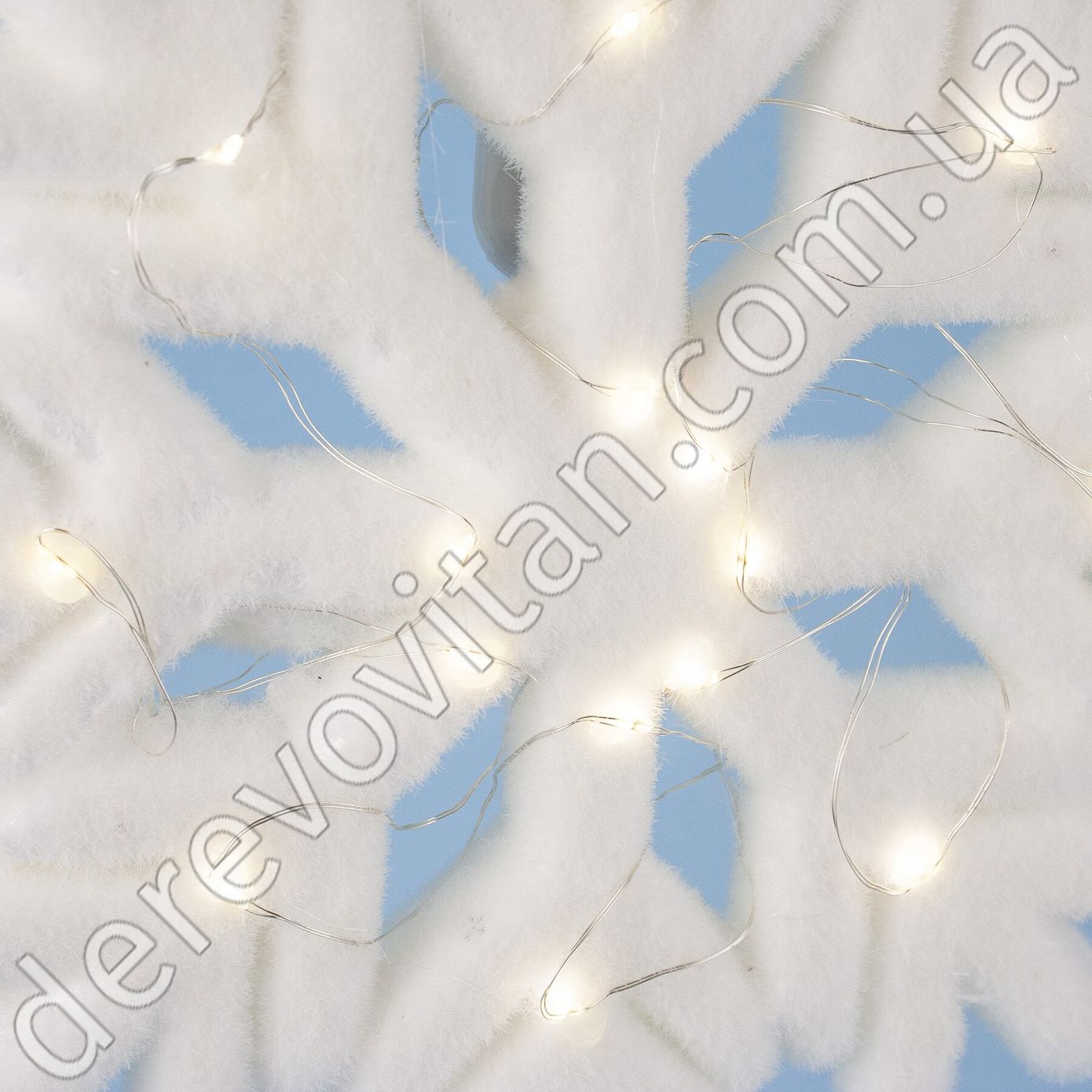 Сніжинка з led-гірляндою, 22.5×23×3 см