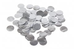 Конфетти круглое 1.5 см серебро матовое (сатин), 100 г
