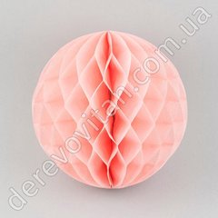 Бумажный шар-соты, светло-розовый, 15 см