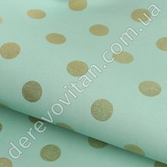 Бумага упаковочная "Золотой горох", тиффани, 50×70 см, 20 листов