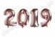 Шары-цифры на Новый год "2019", розовый металлик, 58&times;70 см