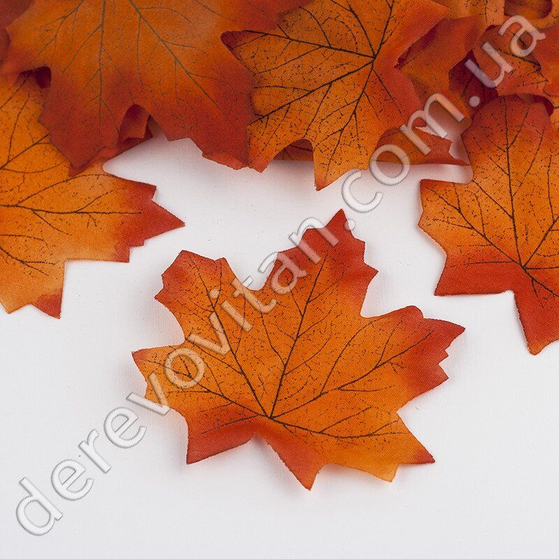 Листья осенние декоративные, оранжевый клен 8×9 см, 100 шт.