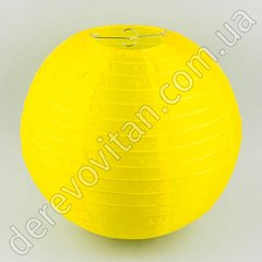 Підвісний ліхтарик із тканини (нейлон), жовтий, 30 см