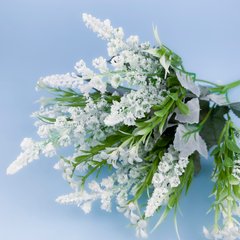 Букетик искусственных белых цветов вероники, 18×35 см