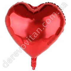 Фольгированный шар "Сердце", красное, 18 дюймов (45 см)