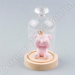 Медвежонок "Тедди" в стеклянной колбе, розовый, ароматизированный, 7.5×12 см