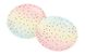 Одноразовые праздничные тарелки разноцветные в горох, 10 шт., 18 см