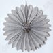Подвесной веер, серый, 30 см - бумажный декор-гармошка