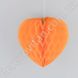 Подвеска-соты "Сердце", оранжевая, 20 см (d20)