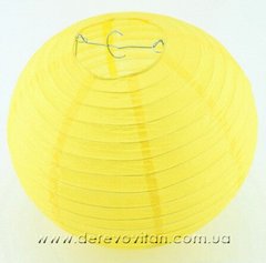 Бумажный подвесной фонарик, желтый, 40 см