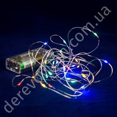 LED-гирлянда на батарейках, разноцветная, 3 м