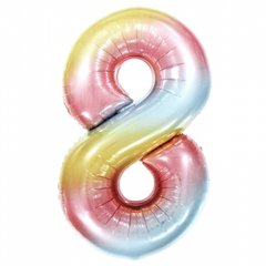Фольгированный шар-цифра "8", градиент, 1 м (42")