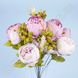 Штучні півонії рожево-бузкові, букет 8 квіток, 28×50 см