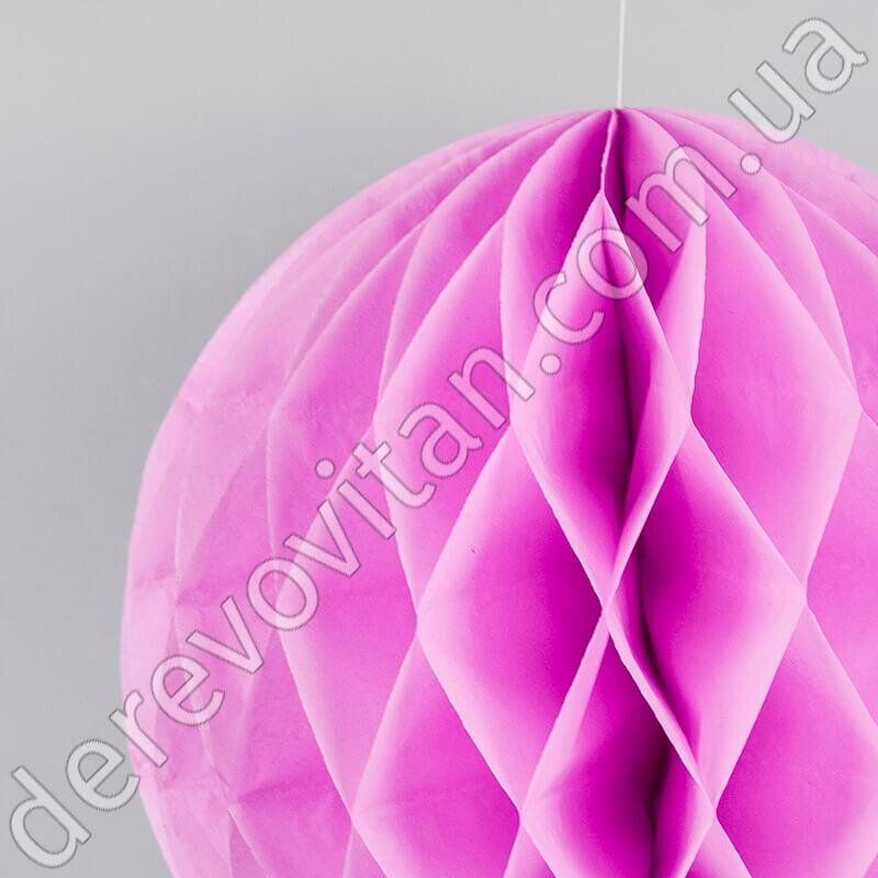 Паперова куля-соти, рожева, 30 см