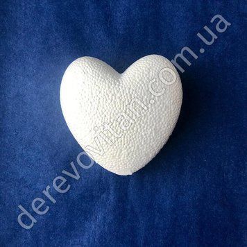 "Сердце", объемная заготовка из пенопласта, 8&times;8&times;3 см, 10 шт.