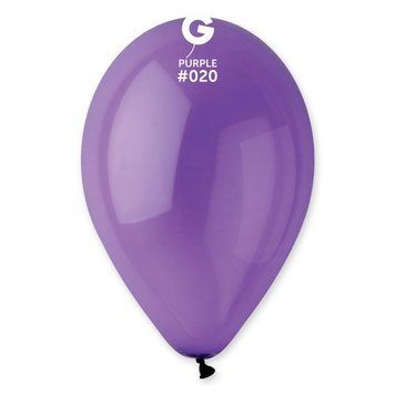 Прозорі латексні кулі Gemar 020 фіолетові 12" 30 см, 100 шт.