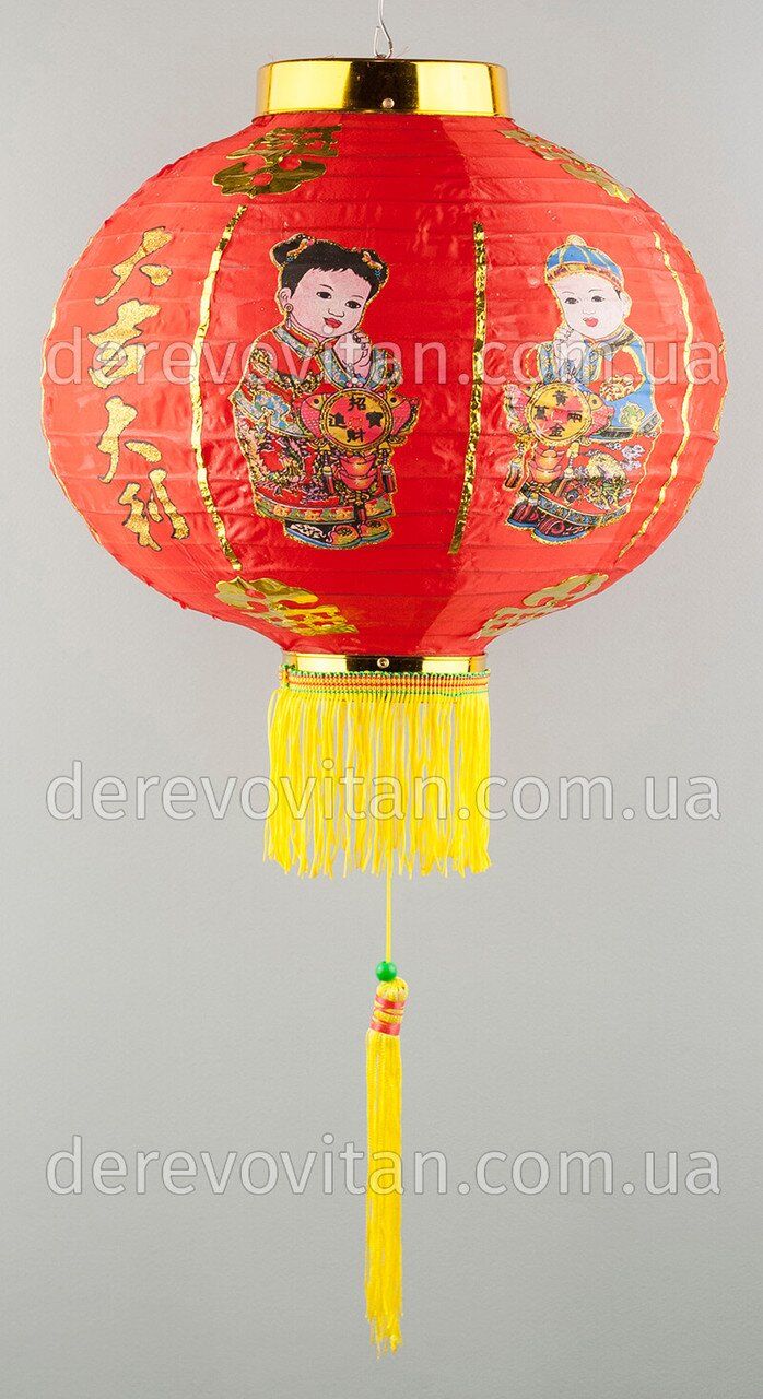 Китайский подвесной фонарик, нейлон, 35 см