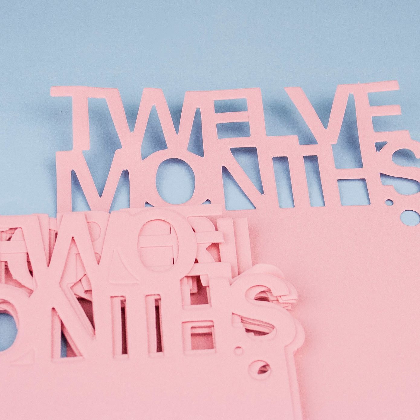 Детская гирлянда для фото "12 месяцев", розовая, 13×24 см
