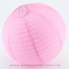 Бумажный подвесной фонарик, светло-розовый, 40 см