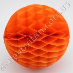 Паперова куля-стільники, оранжева, 20 см