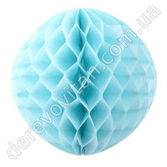 Бумажный шар-соты, светло-голубой, 15 см
