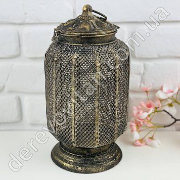 Светильник/подсвечник в стиле "Мушараби" маленький, металл, 18&times;32 см
