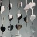 Шторка для фотозони "Срібні серця", 100×200 см