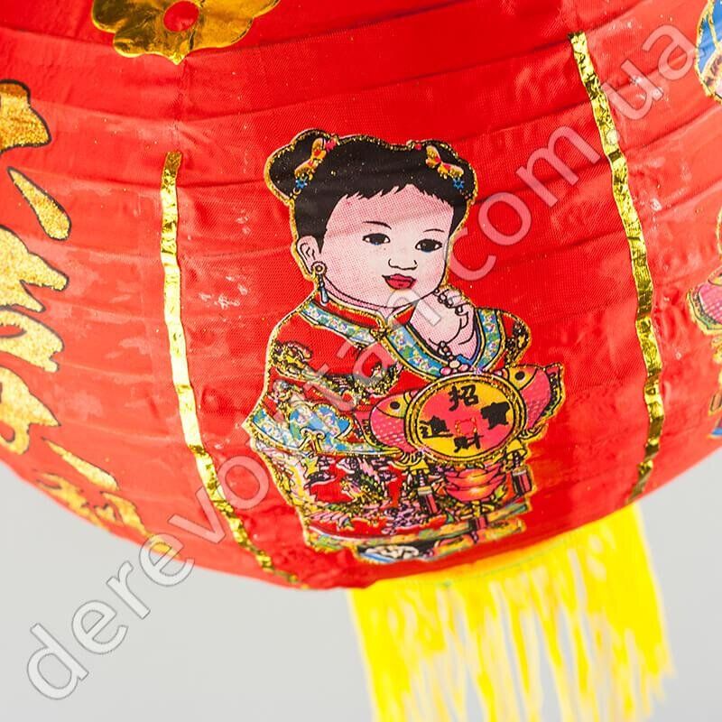 Китайский подвесной фонарик, нейлон, 40 см