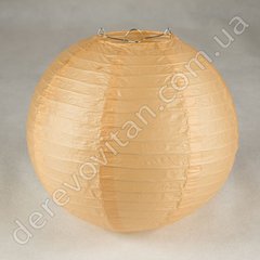 Бумажный подвесной фонарик, персиковый, 30 см