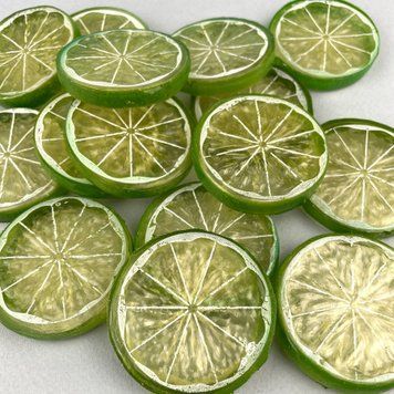 Декоративні часточки лайму, 0.9&times;5 см, 25 шт.